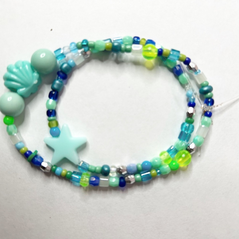 Little Seashell Green Adualt Handmade Cute Styleish Strong Durable Braclet